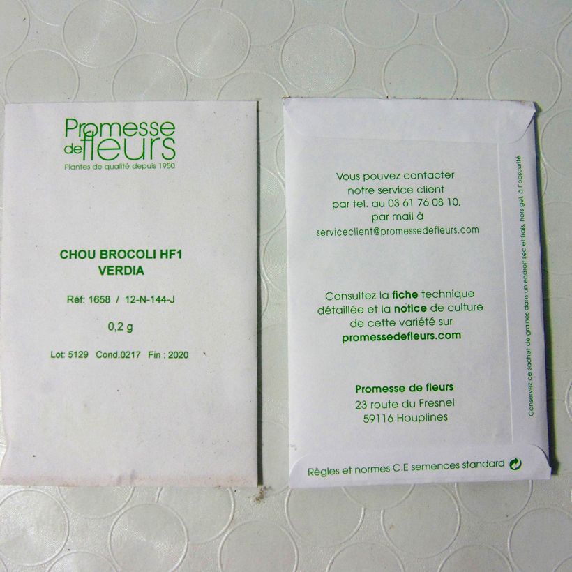 Example of Broccoli Verdia F1 - Brassica oleracea italica per pack of 100 seeds (0.2g) specimen as delivered