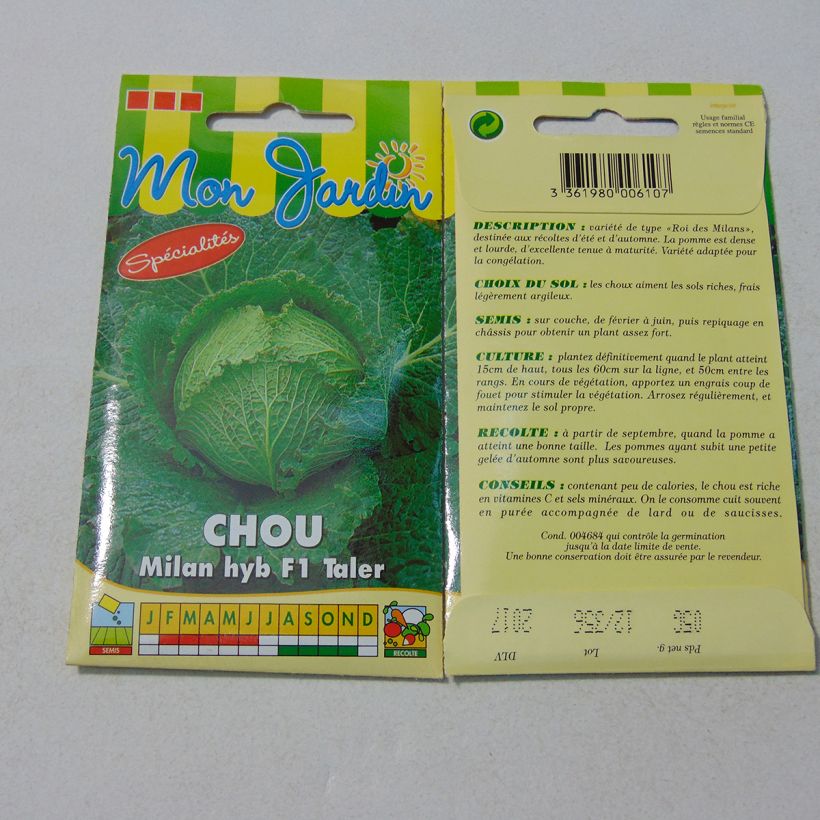 Example of Cabbage Taler F1 - Brassica oleracea per pack of 200 seeds (0.5g) specimen as delivered
