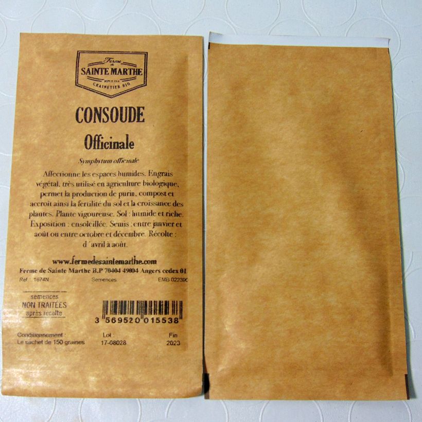 Example of Official Comfrey NT - Ferme de Sainte Marthe seeds per pack of 20 seeds specimen as delivered