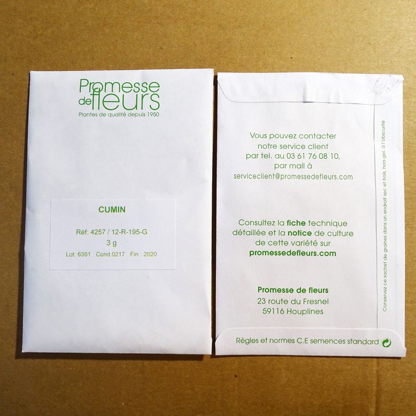 Example of Cumin - Cuminum Cyminum Graines specimen as delivered