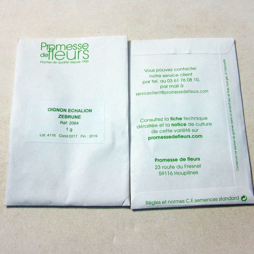 Example of Allium cepa Zebrune per pack of 250 seeds (1g) specimen as delivered