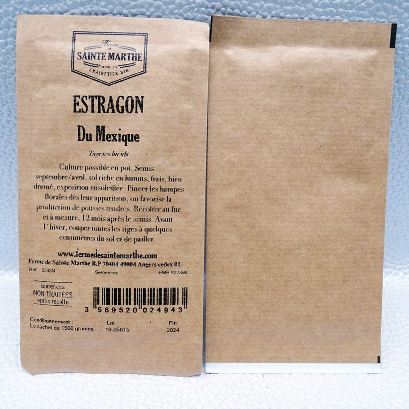 Example of Organic Mexican Tarragon - Ferme de Sainte Marthe seeds specimen as delivered