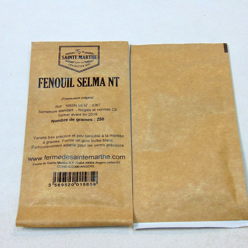 Example of Fennel Selma (untreated) - Ferme de Sainte Marthe seeds - Foeniculum dulce specimen as delivered