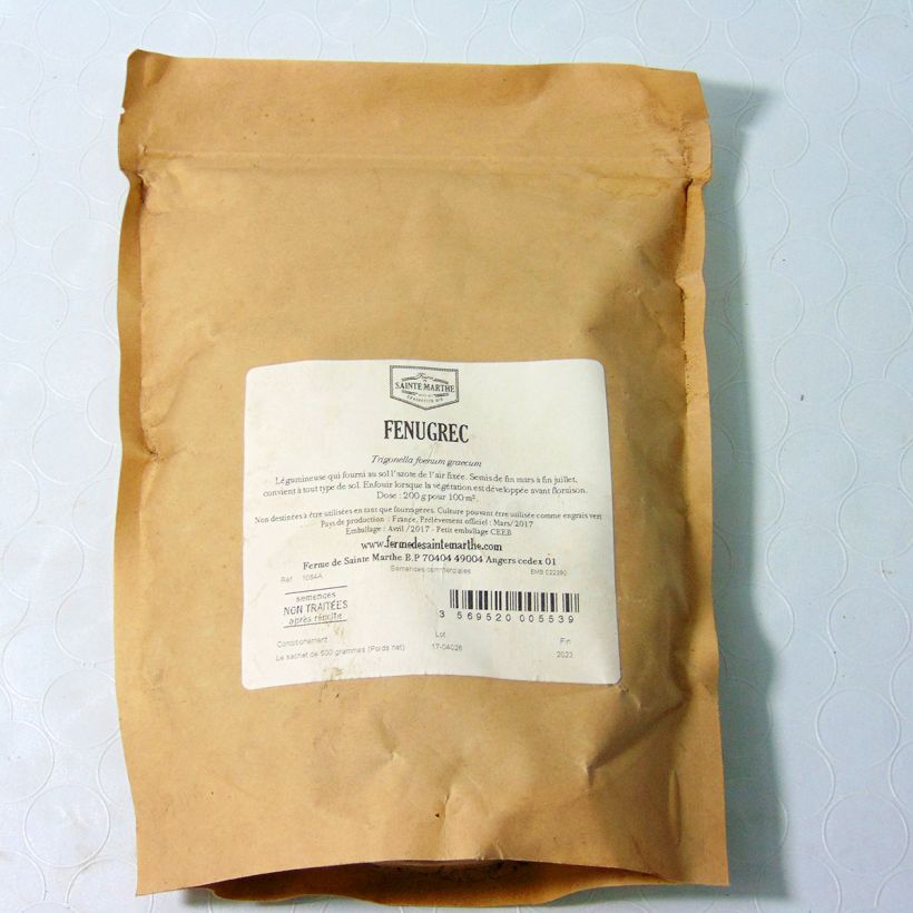 Example of Fenugreek - Green Manure - Ferme de Sainte Marthe seeds per 500 g seed pack specimen as delivered