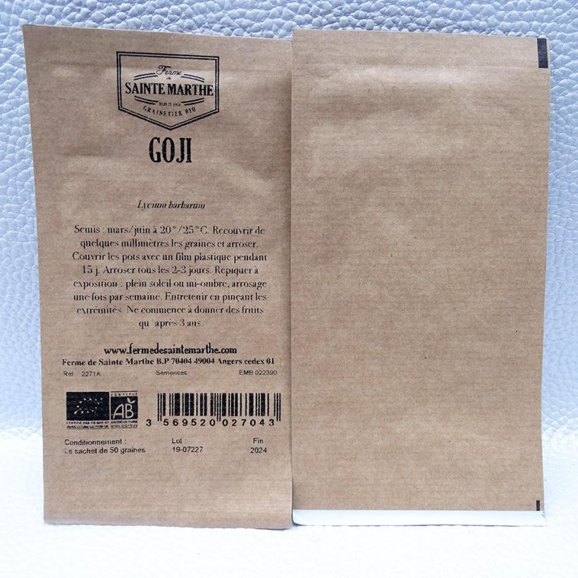 Example of Lycium barbarum - seeds per pack of 50 seeds specimen as delivered