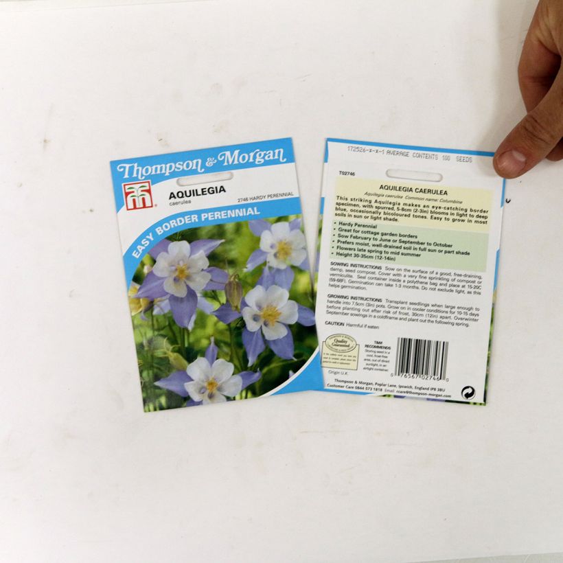 Example of Aquilegia caerulea - Columbine specimen as delivered