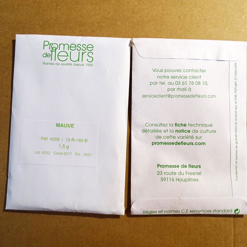 Example of Malva sylvestris  per pack of 450 seeds (1,5g) specimen as delivered