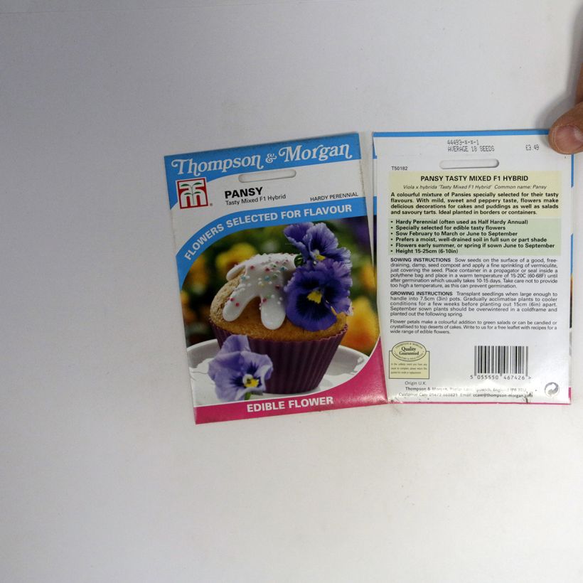 Example of Viola Tasty F1 - Swiss Garden Pansy Seeds per pack of 18 seeds specimen as delivered