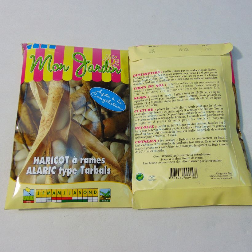 Example of Common bean Alaric per pack of 200 seeds (100g) specimen as delivered