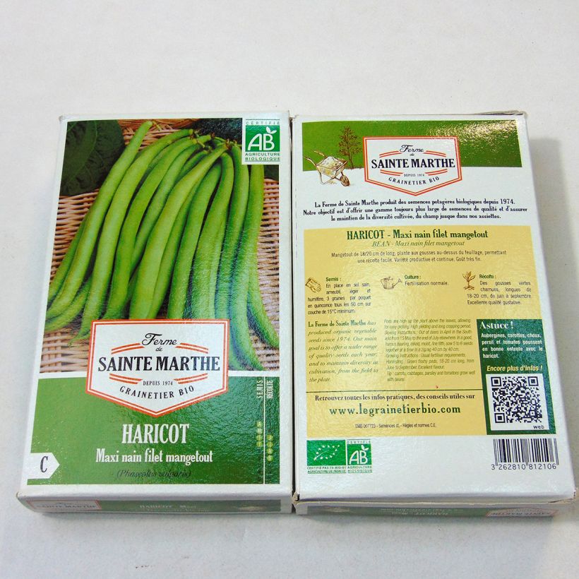 Example of Dwarf French Bean Maxi - Ferme de Sainte Marthe Seeds specimen as delivered