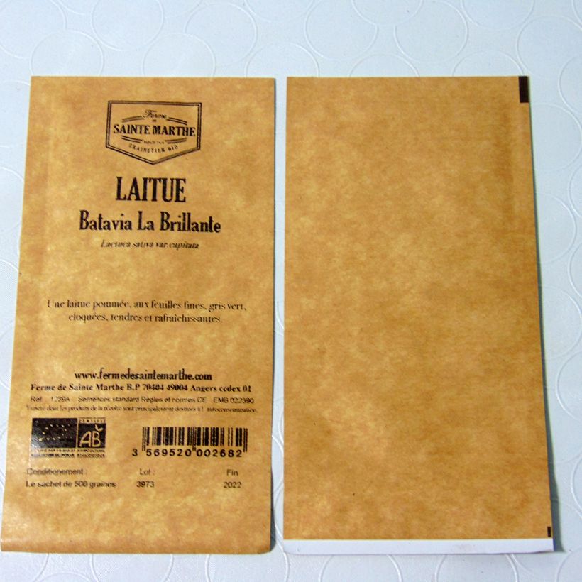Example of Iceberg Lettuce La Brillante - Ferme de Sainte Marthe seeds per pack of 500 seeds specimen as delivered