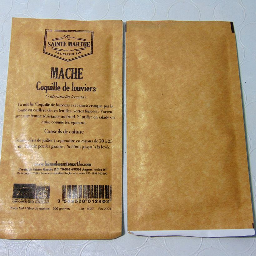 Example of Lambs Lettuce Coquille de Louviers - Ferme de Sainte Marthe Seeds per pack of 600 seeds specimen as delivered
