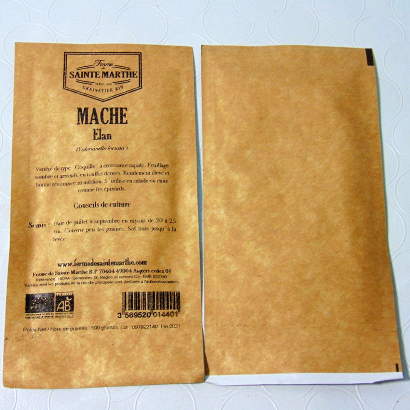 Example of Lambs Lettuce Elan - Ferme de Sainte Marthe Seeds per pack of 500 seeds specimen as delivered