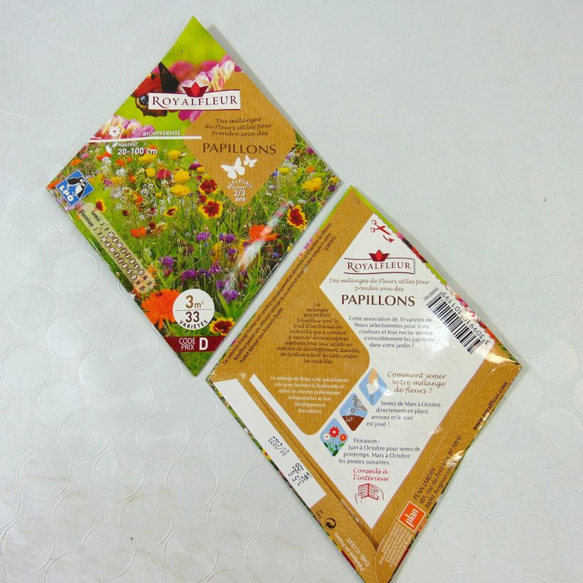Example of Butterfly Attracting Mix - Packet for 3m² per 3.5 g seed pack specimen as delivered