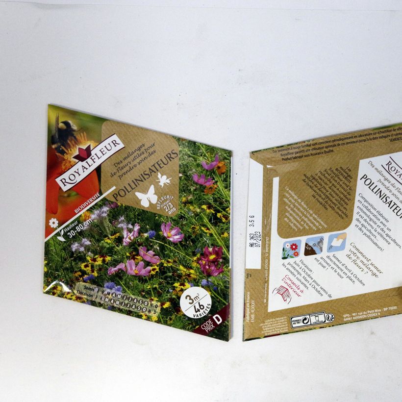 Example of Pollinator Attracting Mix - Packet for 3m2 per 3.5 g seed pack specimen as delivered
