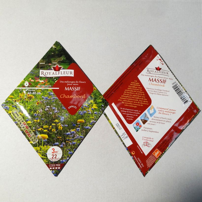 Example of Chambord Mix for beds - Packet 3 m2 per 3.5 g seed pack specimen as delivered