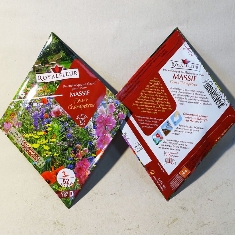 Example of Country Flowerbed Blend - Packet for 3m2 per 3.5 g seed pack specimen as delivered