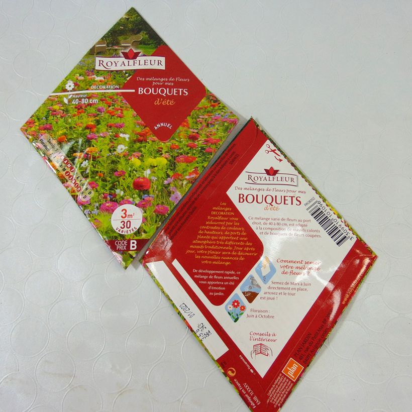 Example of Flowerbed mix for bouquets - packet for 3 m2 per 3.5 g seed pack specimen as delivered
