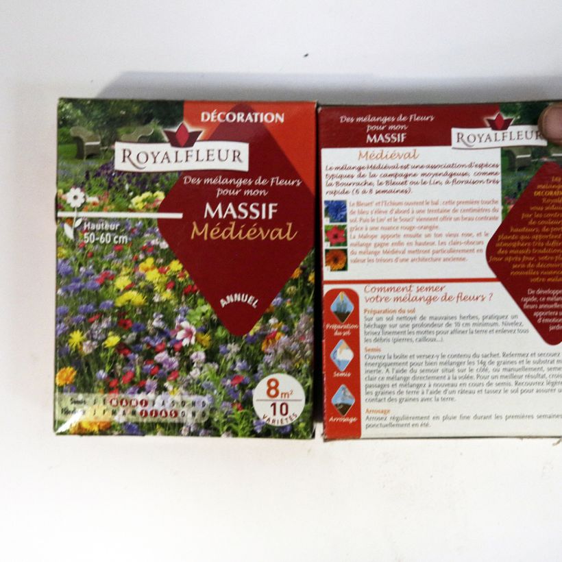 Example of Medieval flowerbed mix - Box for 8m2 per 14 g seed pack specimen as delivered