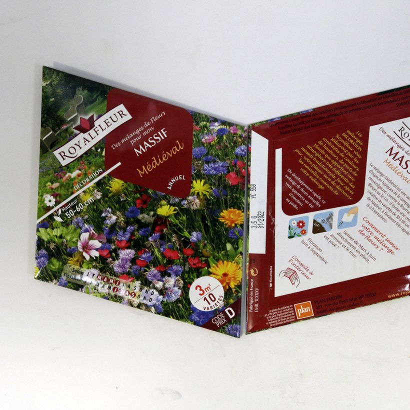 Example of Medieval Flowerbed Mix - Packet for 3m2 per 3.5 g seed pack specimen as delivered