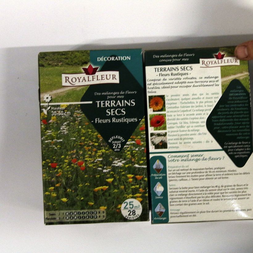 Example of Mix for Dry Ground - box for 25m2 per 40 g seed pack specimen as delivered