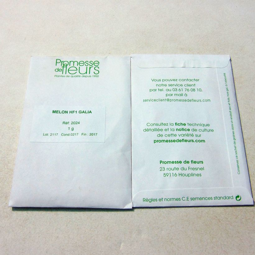 Example of Cucumis melo Galia per pack of 20 ? 30 seeds (1g) specimen as delivered