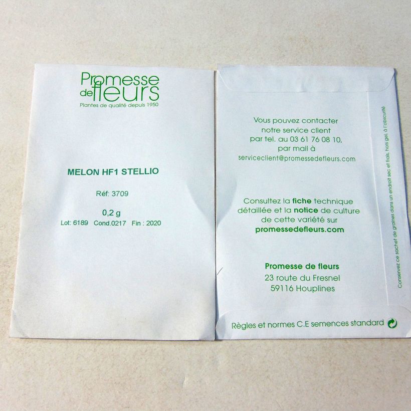 Example of Melon Stellio F1 - Cucumis melo per pack of 5 ? 8 seeds (0,2g) specimen as delivered
