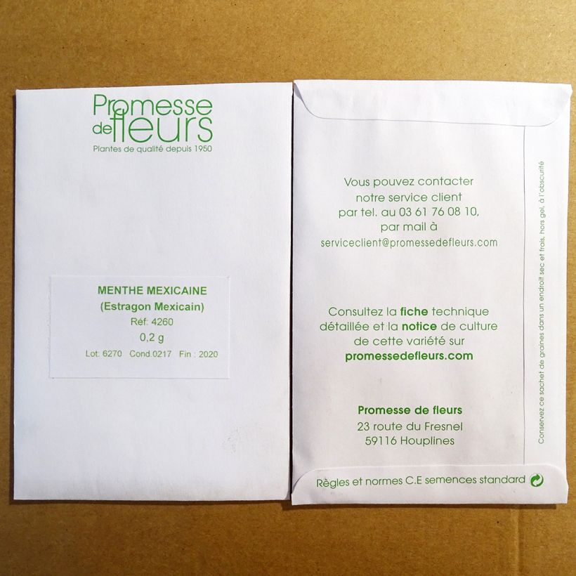 Example of Mexican Mint or Spanish Tarragon - Tagete lucida per pack of 150 seeds (0,2g) specimen as delivered