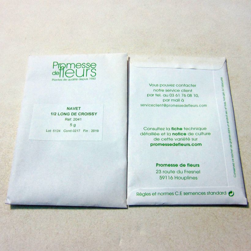 Example of Turnip De Croissy per pack of 2000 seeds (5g) specimen as delivered