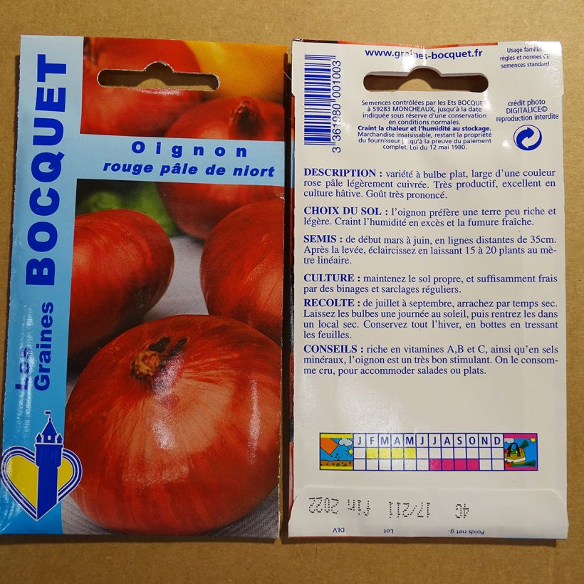 Example of Red Onion Pâle de Niort - Allium cepa per pack of 1000 seeds (4g) specimen as delivered