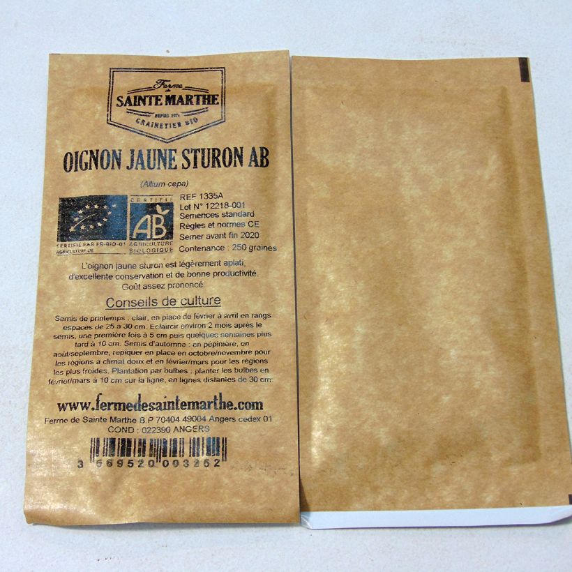 Example of Onion Sturon - Ferme de Sainte Marthe Seeds per pack of 250 seeds specimen as delivered