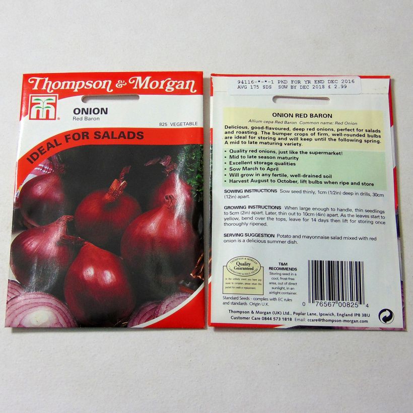 Example of Red Baron F1 Red Onion - Allium cepa per pack of 175 seeds specimen as delivered