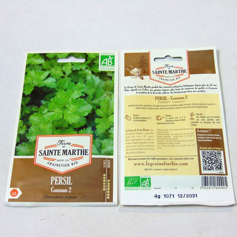 Example of Parsley Italian Flat-Leaf 2 - Ferme de Sainte Marthe Seeds specimen as delivered