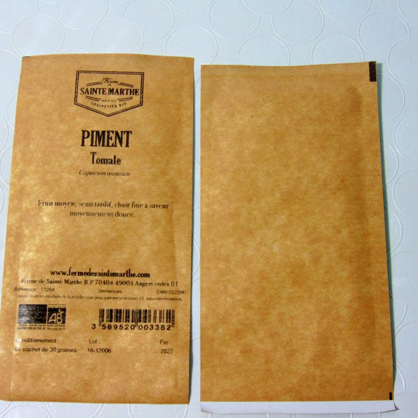 Example of Chilli Pepper Tomato - Ferme de Sainte Marthe Seeds per pack of 30 seeds specimen as delivered