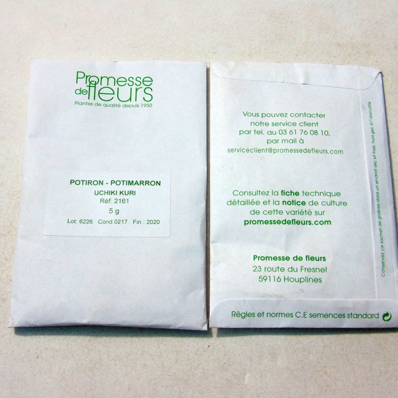 Example of Red Kabocha Squash - Uchiki Kuri per pack of 20 ? 25 seeds (5g) specimen as delivered