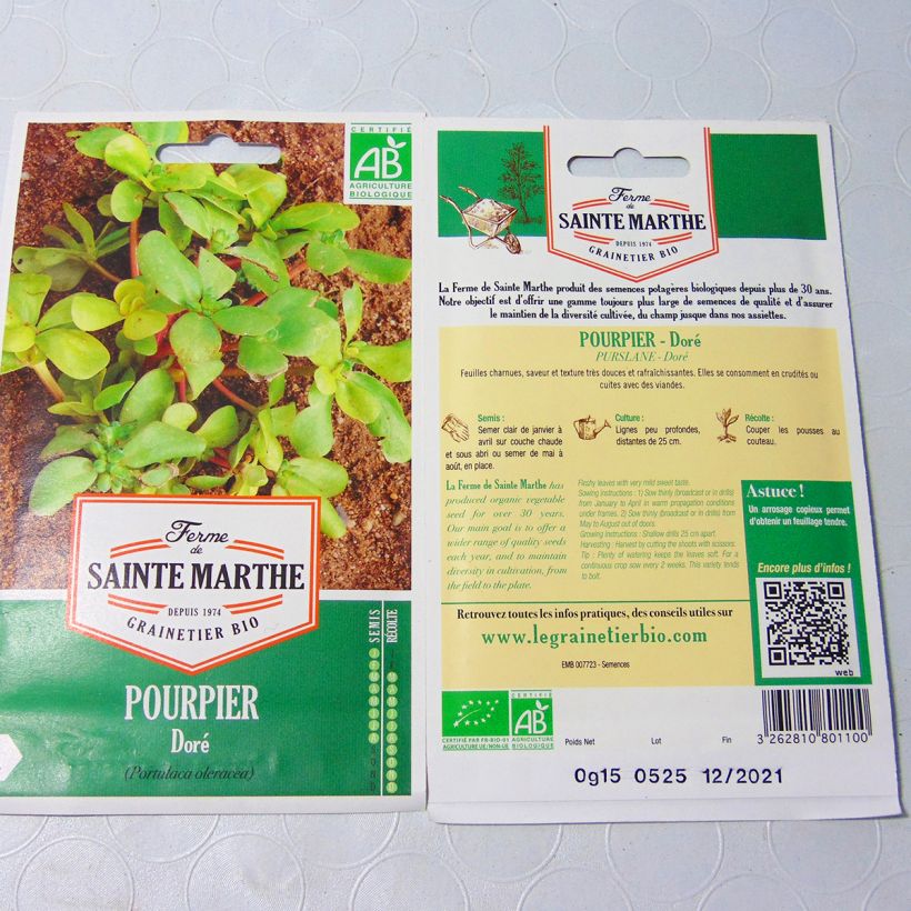 Example of Golden Purslane - Ferme de Sainte Marthe seeds specimen as delivered