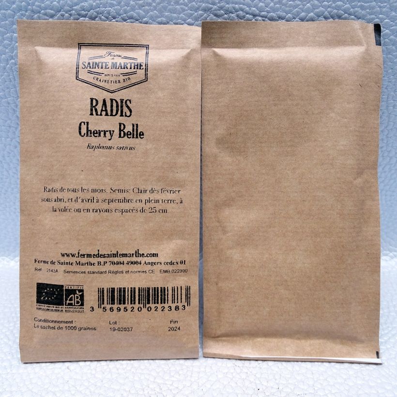 Example of Radish Cherry Belle - Ferme de Sainte Marthe Seeds per pack of 1000 seeds specimen as delivered