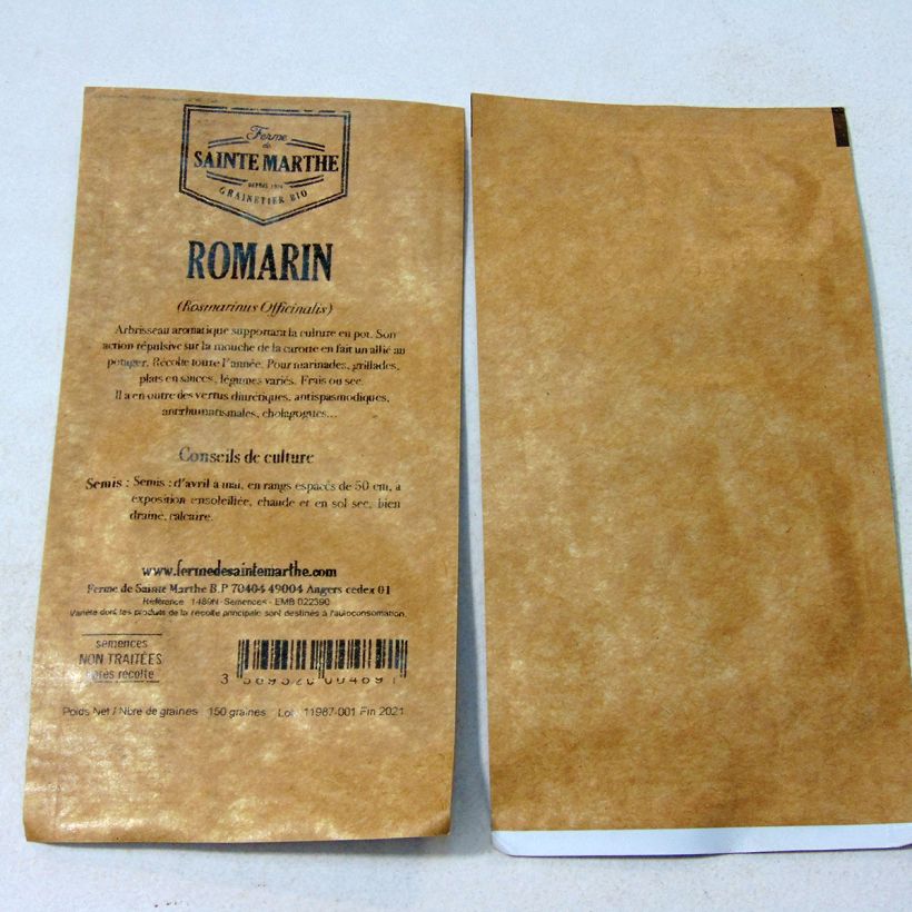 Example of Rosmarinus officinalis  - Organic Rosemary seeds per pack of 150 seeds specimen as delivered