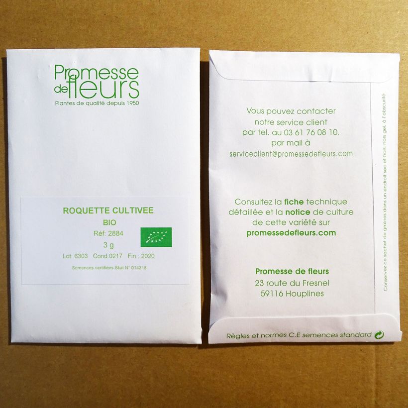 Example of Rocket - Arugula per pack of 1000 seeds (3g) specimen as delivered