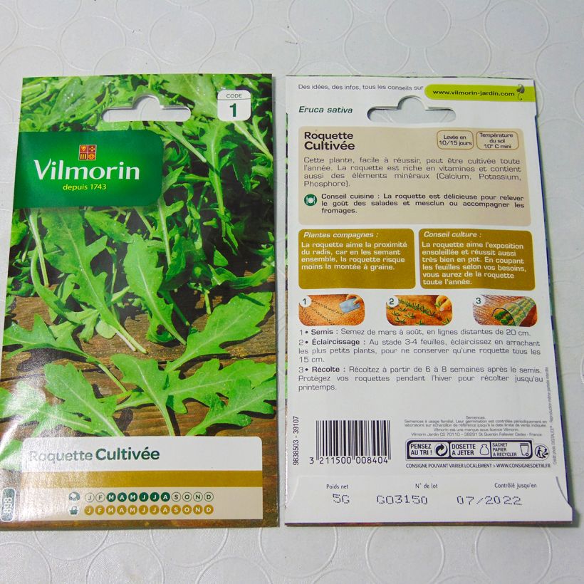 Example of Rocket - Vilmorin Seeds specimen as delivered