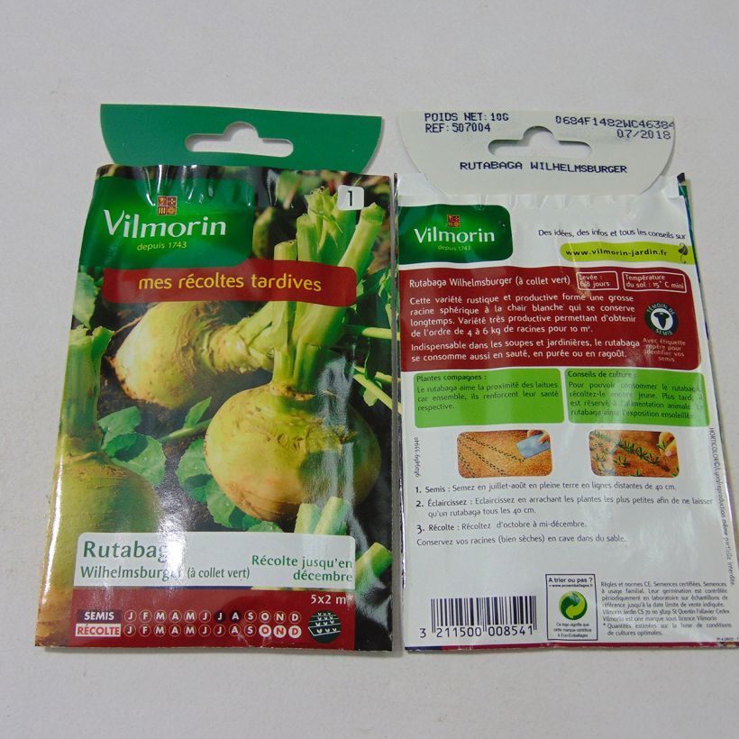 Example of Wilhemsburger Rapeseed (with green neck) - Vilmorin seeds - Brassica napus per pack of 3500 seeds (10g) specimen as delivered