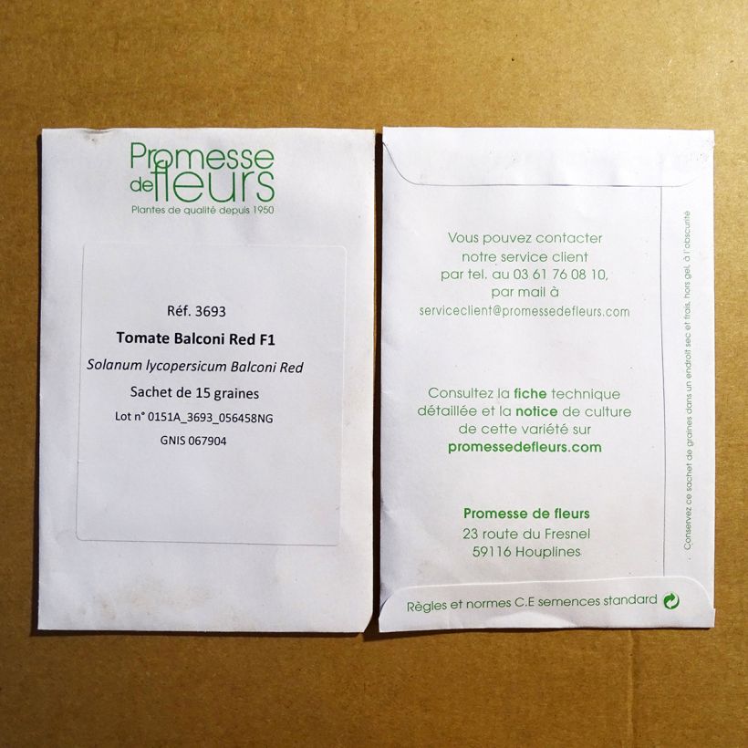 Example of Tomato Balconi Red F1 per pack of 15 seeds specimen as delivered