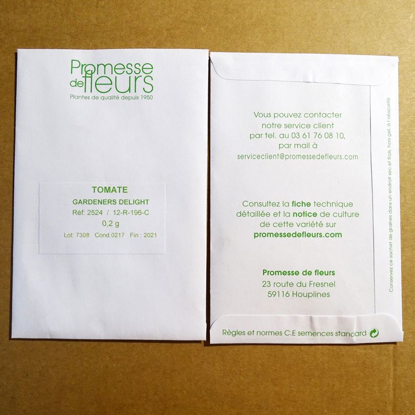 Example of Tomato Gardeners Delight per pack of 30 seeds specimen as delivered
