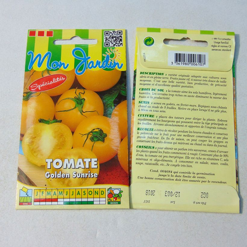 Example of Golden Sunshine Tomato - Cluster Tomato per pack of 60 seeds (0.2g) specimen as delivered