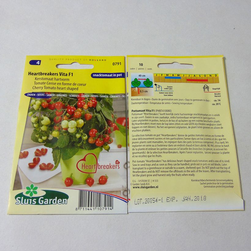 Example of Heartbreaker F1 Tomato - Cherry Tomato per pack of 8 seeds specimen as delivered