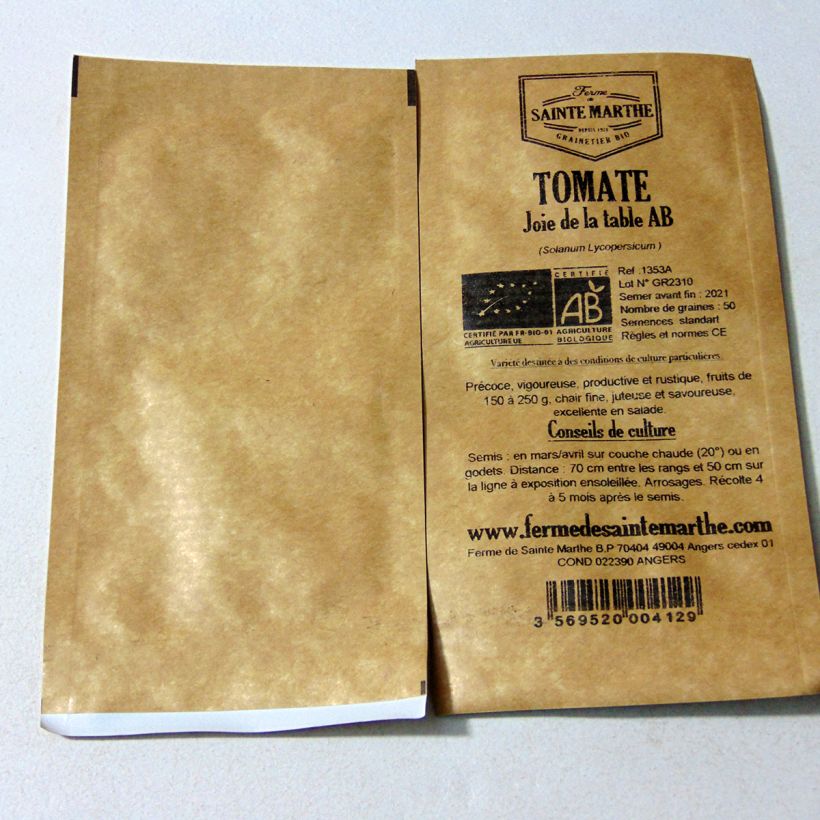 Example of Gioia della mensa Organic Tomato - Ferme de Sainte Marthe seeds per pack of 50 seeds specimen as delivered