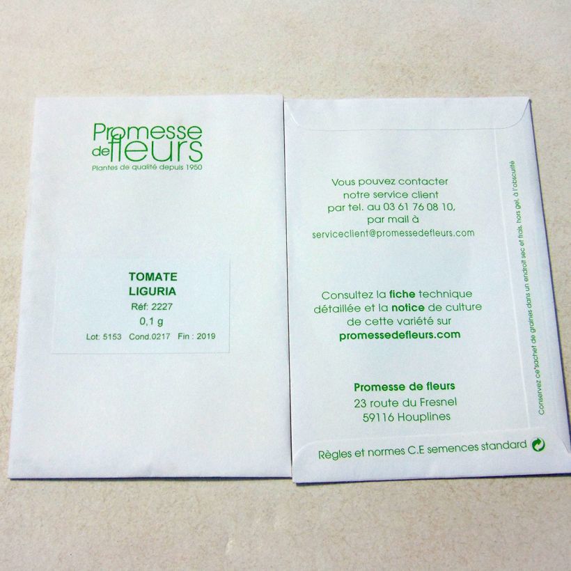 Example of Liguria Tomato per pack of 30 seeds (0,1g) specimen as delivered