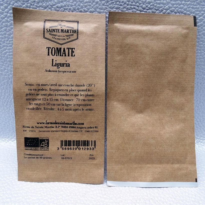 Example of Liguria Untreated Tomato - Ferme de Sainte Marthe seeds per pack of 50 seeds specimen as delivered