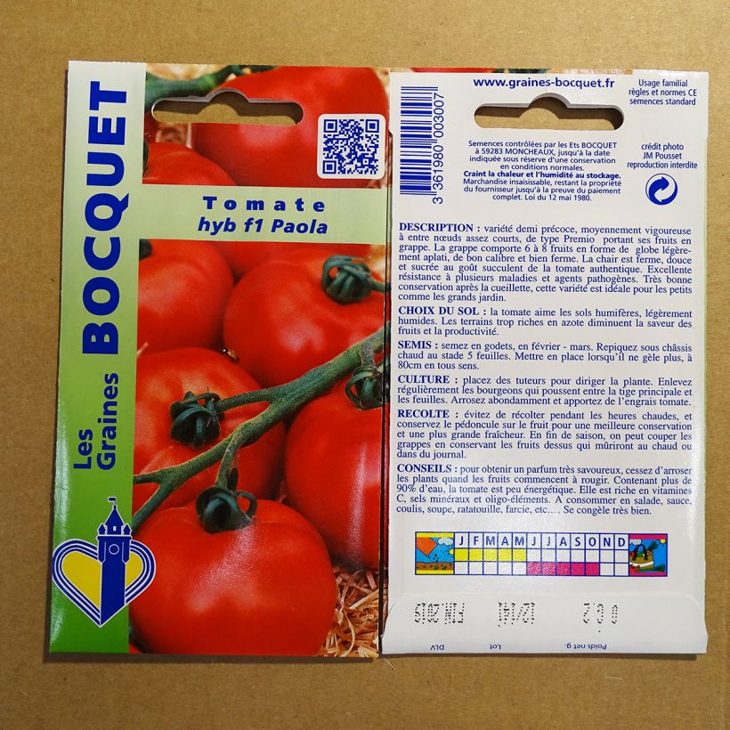Example of Tomato Paola F1 specimen as delivered