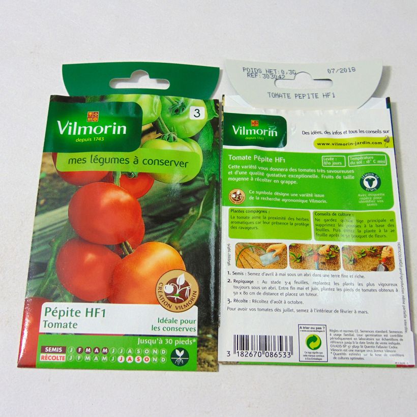 Example of Pépite F1 Tomato - Vilmorin seeds specimen as delivered